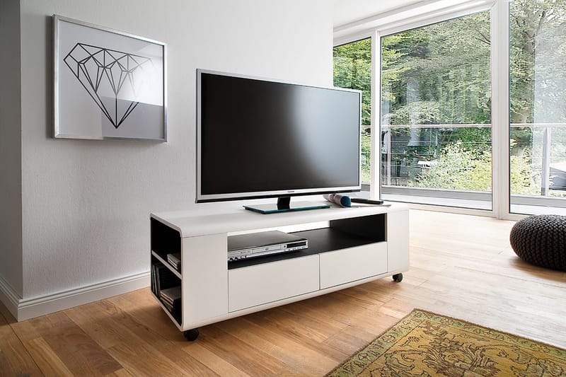 Chelsana TV-benk 119 cm - Hvit - TV-benk & mediabenk