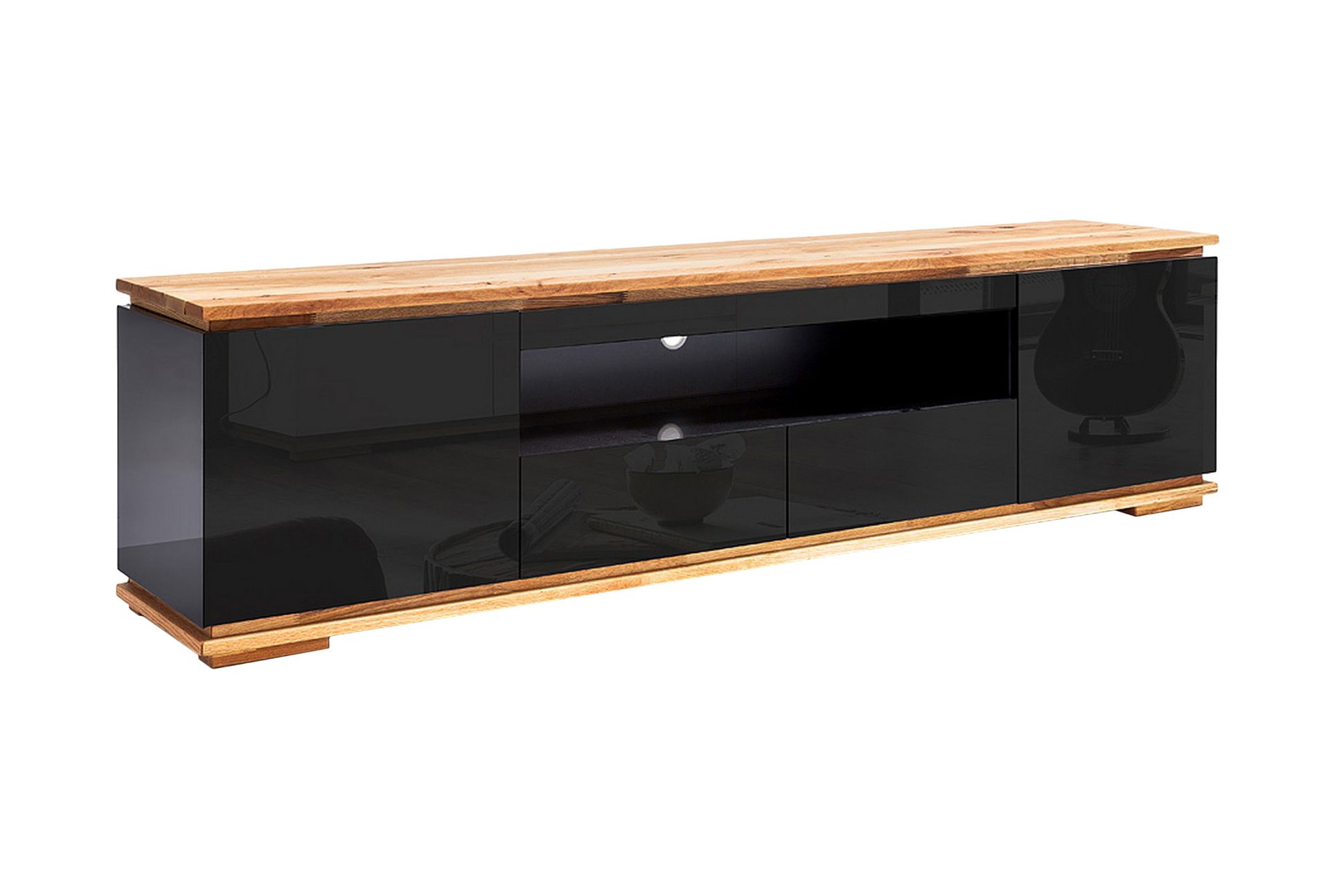 Chiaro TV-benk 202 cm - Svart - Møbler - Mediamøbel & tv møbel - TV-benk & mediabenk
