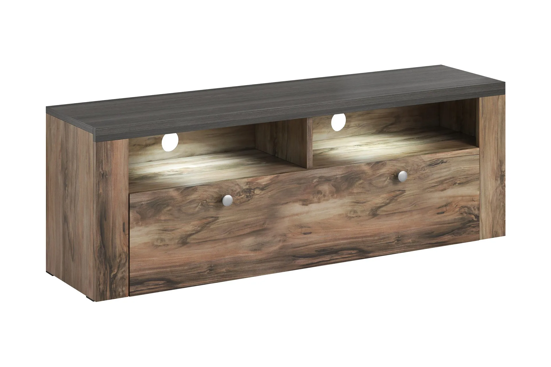 Cicely TV-benk 140 cm - Mørkebrun