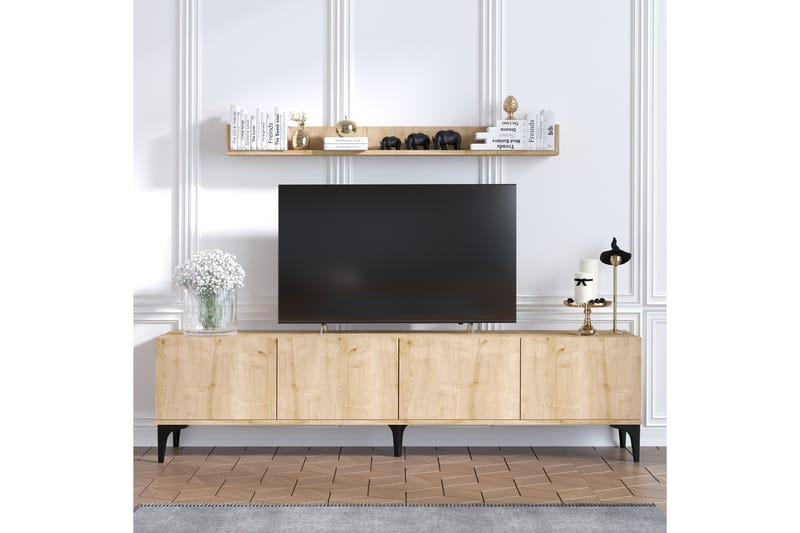 Cizylydu Tv-benk 180 cm - Natur - Møbler - Mediamøbel & tv møbel - TV-benk & mediabenk