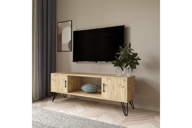 Colaldiath Tv-benk 150 cm - Natur - Møbler - Mediamøbel & tv møbel - TV-benk & mediabenk