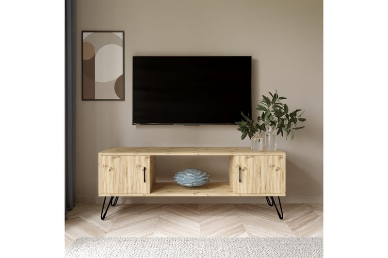 Colaldiath Tv-benk 150 cm - Natur - Møbler - Mediamøbel & tv møbel - TV-benk & mediabenk