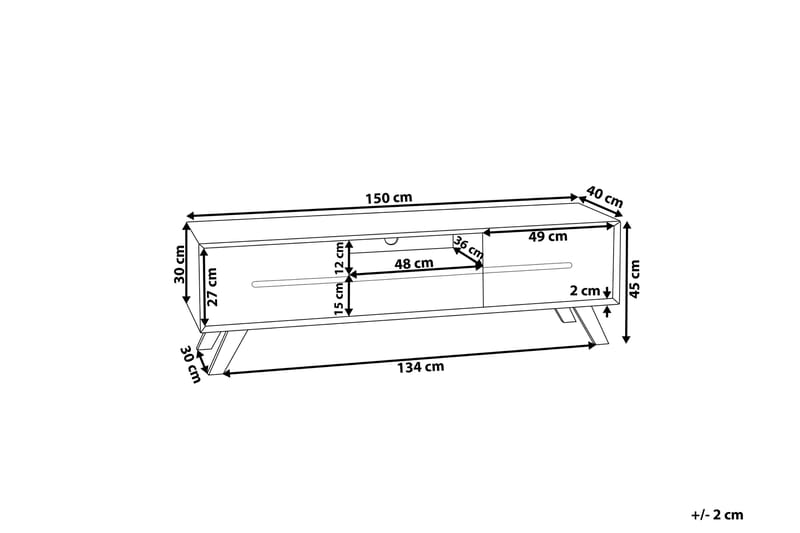 Colfer TV-Benk 150 cm - Hvit - Møbler - Mediamøbel & tv møbel - TV-benk & mediabenk