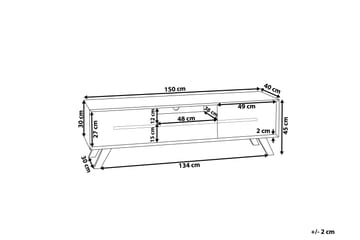 Colfer TV-Benk 150 cm - Hvit - Møbler - Mediamøbel & tv møbel - TV-benk & mediabenk