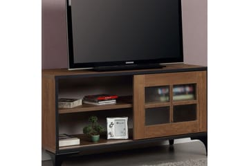 Comfortale Gulvstående Tv-benk 100 cm med Oppbevaring i Mørkt Tre - Brun - Møbler - Mediamøbel & tv møbel - TV-benk & mediabenk