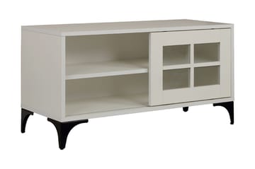 Comfortale Gulvstående TV-benk 100 cm med Oppbevaring i Malt Tre - Hvit - Møbler - Mediamøbel & tv møbel - TV-benk & mediabenk