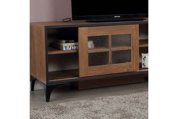 Comfortale Gulvstående TV-benk 125 cm med Oppbevaring i Mørkt Tre - Brun - Møbler - Mediamøbel & tv møbel - TV-benk & mediabenk