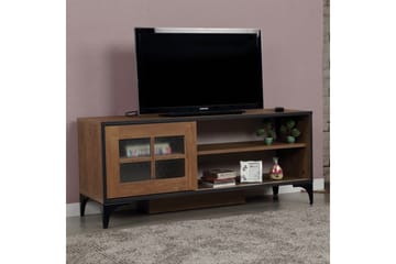 Comfortale Gulvstående TV-benk 125 cm med Oppbevaring i Mørkt Tre - Brun - Møbler - Mediamøbel & tv møbel - TV-benk & mediabenk