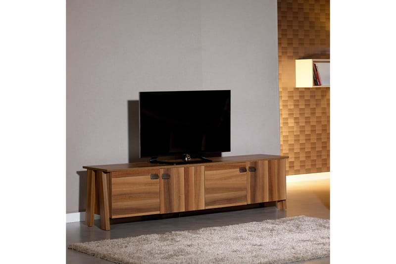 Comfortale Gulvstående TV-benk 189 cm med Oppbevaring i Mørkt Tre - Brun - Møbler - Mediamøbel & tv møbel - TV-benk & mediabenk
