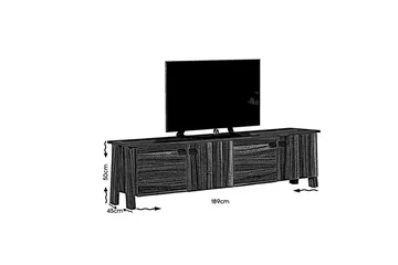 Comfortale Gulvstående TV-benk 189 cm med Oppbevaring i Mørkt Tre - Brun - Møbler - Mediamøbel & tv møbel - TV-benk & mediabenk