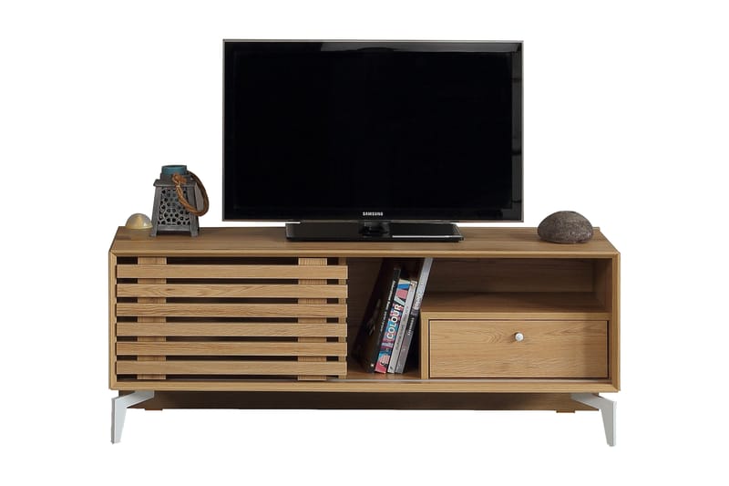 Comfortale TV-benk 100 cm - Grå Tre - Møbler - Mediamøbel & tv møbel - TV-benk & mediabenk