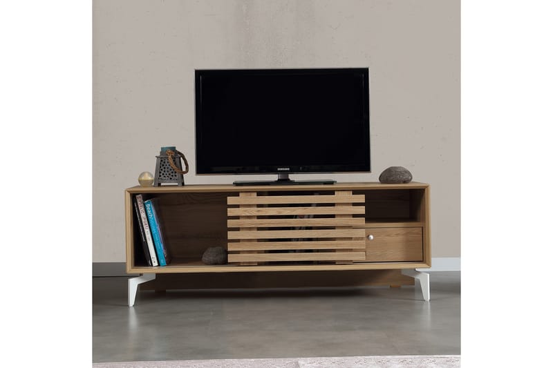 Comfortale TV-benk 100 cm - Grå Tre - Møbler - Mediamøbel & tv møbel - TV-benk & mediabenk