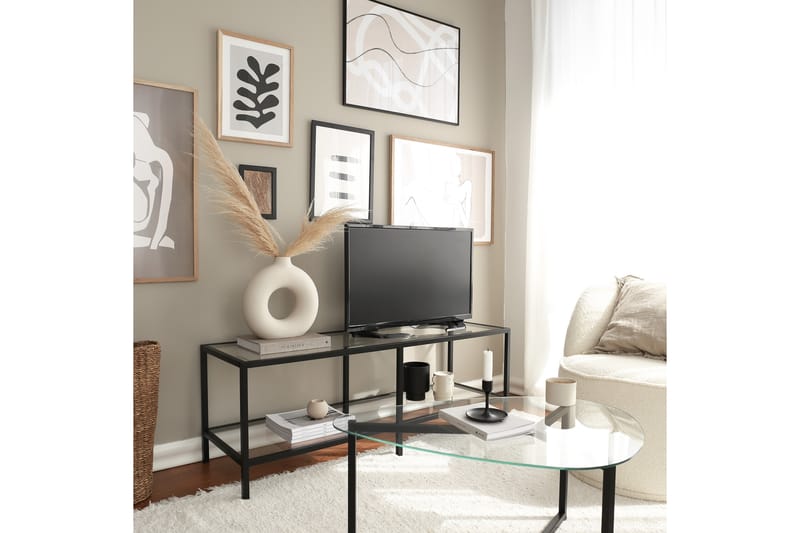 Condurso Tv-benk 130 cm - Svart - Møbler - Mediamøbel & tv møbel - TV-benk & mediabenk