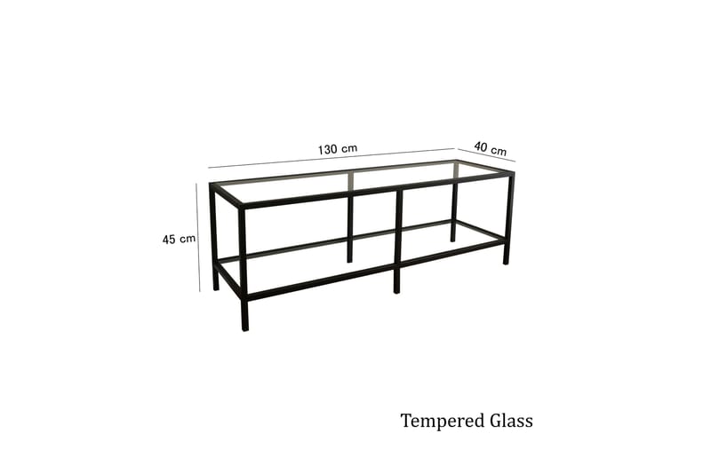 Condurso Tv-benk 130 cm - Svart - TV-benk & mediabenk