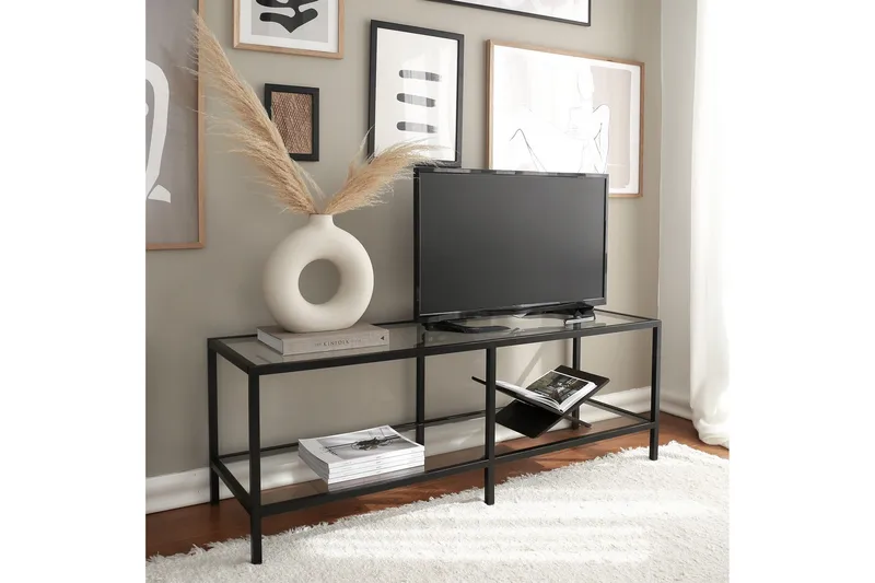 Condurso Tv-benk 130 cm - Svart - Møbler - Mediamøbel & tv møbel - TV-benk & mediabenk