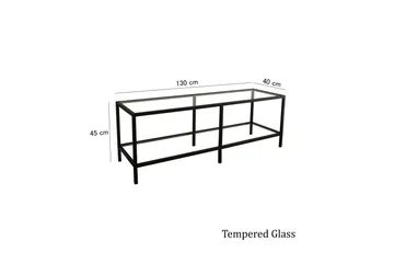 Condurso Tv-benk 130 cm - Svart - Møbler - Mediamøbel & tv møbel - TV-benk & mediabenk