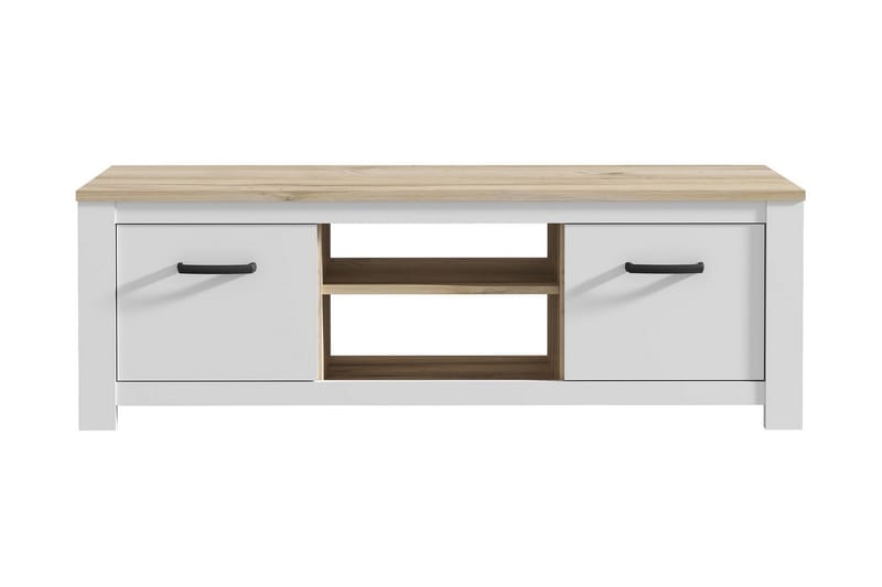 Crumpton TV-Benk 161 cm - Hvit/Brun - Møbler - Mediamøbel & tv møbel - TV-benk & mediabenk