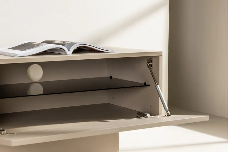 Cuenca TV-benk 160x47 cm beige Venture Home Cuenca TV-benk 160x47 cm Beige - Møbler - Mediamøbel & tv møbel - TV-benk & mediabenk