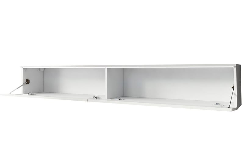 Cuguen TV-benk 180 cm LED-belysning - Hvit|Grå|Hvit LED - TV-benk & mediabenk