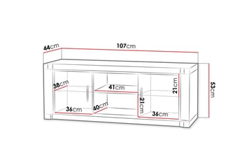 Dallas TV-benk 137x43,5x53 cm - Beige/Grå - Møbler - Mediamøbel & tv møbel - TV-benk & mediabenk