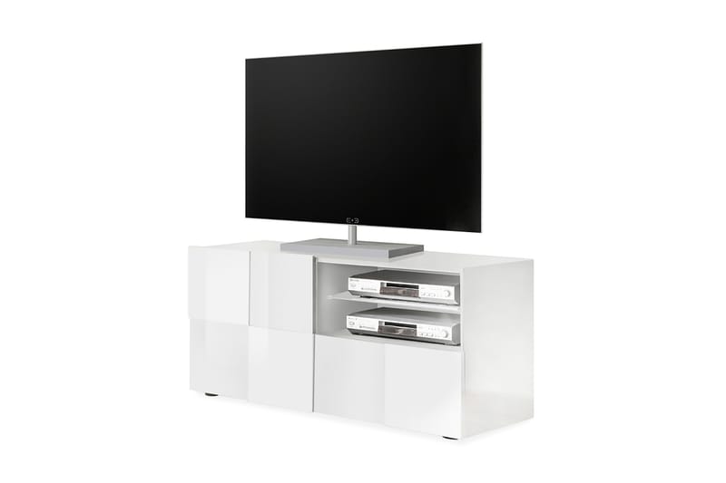 Dama TV-benk 121 cm - Hvit Høyglanslack - Møbler - Mediamøbel & tv møbel - TV-benk & mediabenk