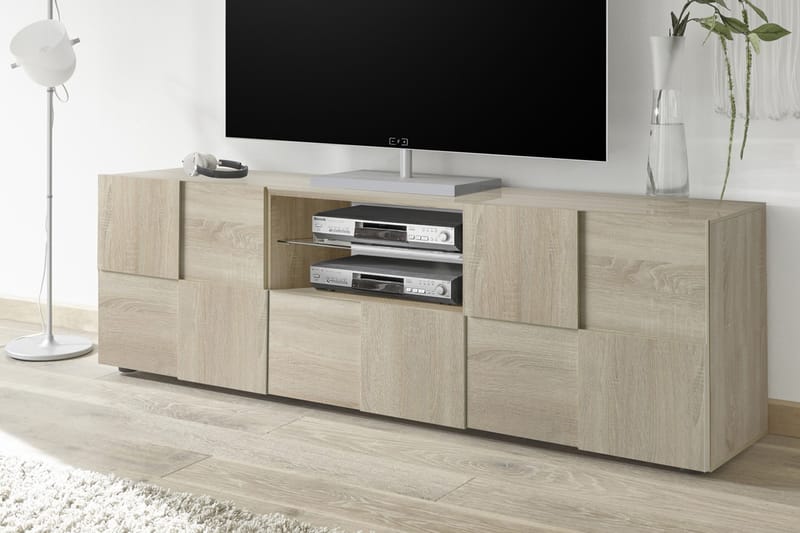 Dama TV-benk 181 cm Stor - Samoa Eik/Tre - Møbler - Mediamøbel & tv møbel - TV-benk & mediabenk