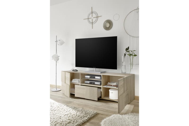 Dama TV-benk 181 cm Stor - Samoa Eik/Tre - Møbler - Mediamøbel & tv møbel - TV-benk & mediabenk