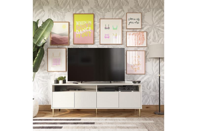 Daphne Tv-benk 158,5x50 cm Hvit - Dorel Home - TV-benk & mediabenk