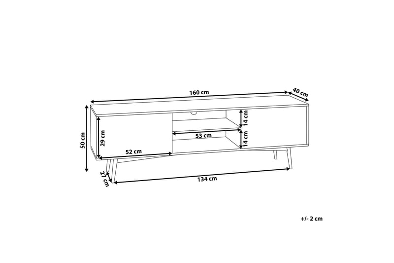 Dariana TV-Benk 160 cm - Tre/Natur - TV-benk & mediabenk