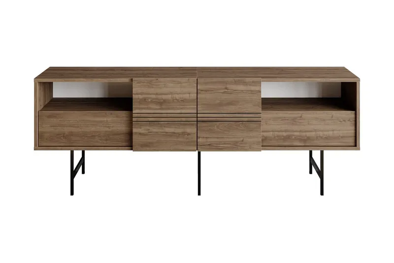 Dasaki TV-benk 180 cm, Mørkebrun/Svart