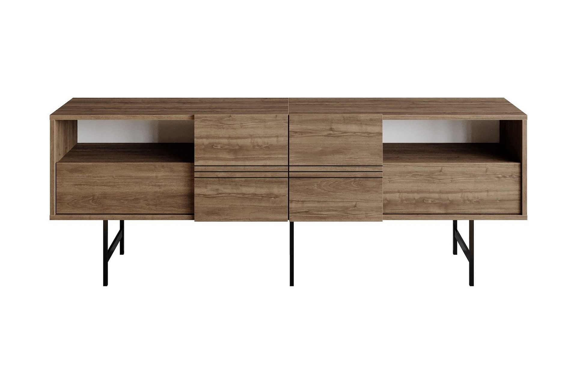 Dasaki TV-benk 180 cm - Mørkebrun/Svart