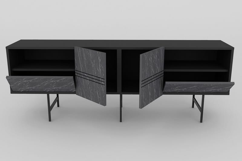 Dasaki Tv-benk 180 cm - Svart - Møbler - Mediamøbel & tv møbel - TV-benk & mediabenk