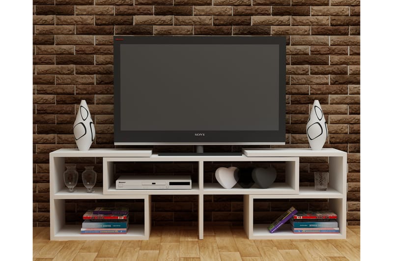 Decorotika TV-benk 136 cm - Hvit - Møbler - Mediamøbel & tv møbel - TV-benk & mediabenk