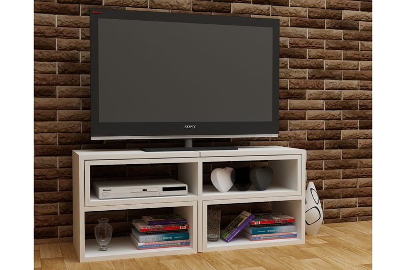 Decorotika TV-benk 136 cm - Hvit - Møbler - Mediamøbel & tv møbel - TV-benk & mediabenk