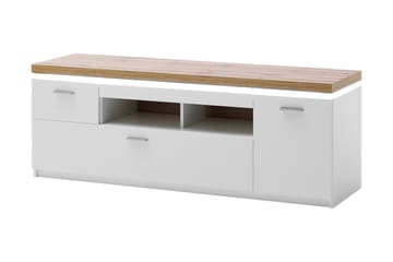 Degaust TV-benk 156 cm - Hvit/Eik - Møbler - Mediamøbel & tv møbel - TV-benk & mediabenk