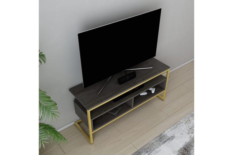 Desgrar Tv-benk 110x49,9 cm - Gull - TV-benk & mediabenk