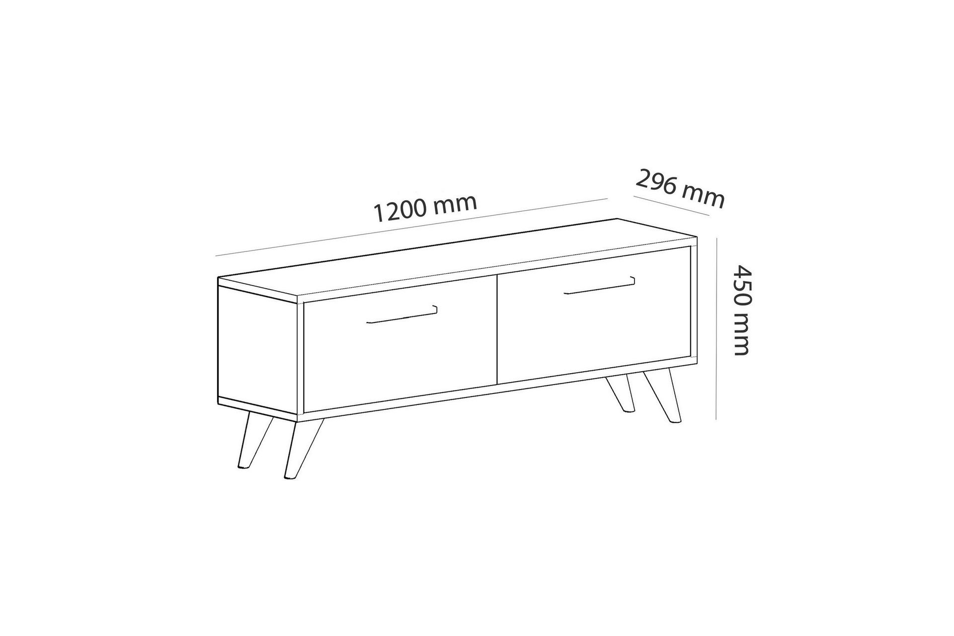 Desgrar Tv-benk 120x45 cm - Blå - Møbler - Mediamøbel & tv møbel - TV-benk & mediabenk