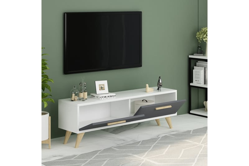 Desgrar Tv-benk 120x45 cm - Hvit - TV-benk & mediabenk