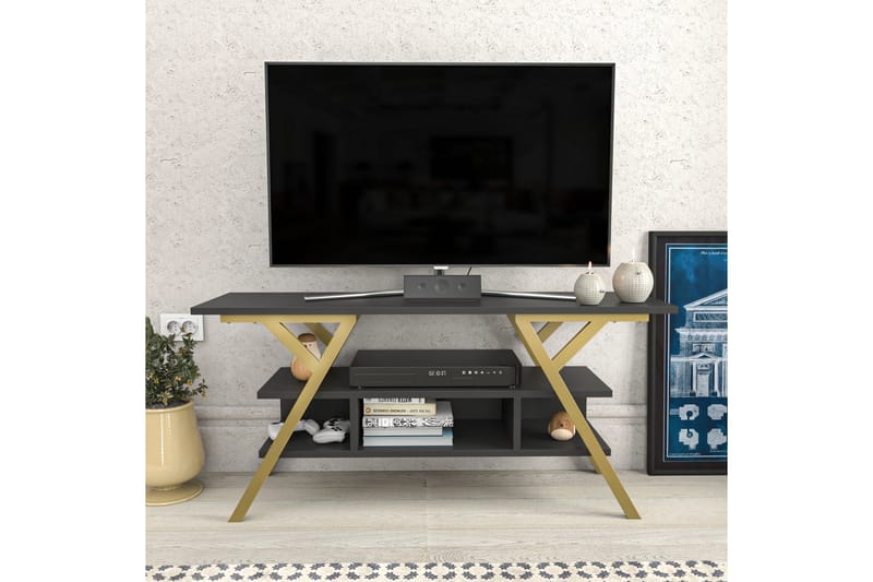 Desgrar Tv-benk 120x55 cm - Gull - TV-benk & mediabenk