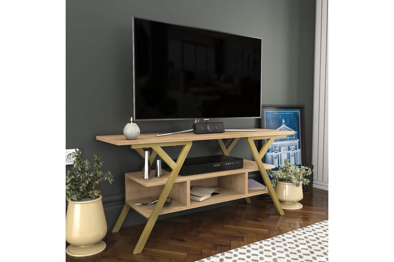 Desgrar Tv-benk 120x55 cm - Gull - Møbler - Mediamøbel & tv møbel - TV-benk & mediabenk