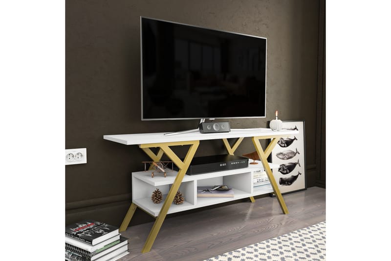 Desgrar Tv-benk 120x55 cm - Gull - TV-benk & mediabenk