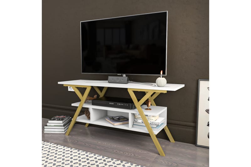 Desgrar Tv-benk 120x55 cm - Gull - Møbler - Mediamøbel & tv møbel - TV-benk & mediabenk
