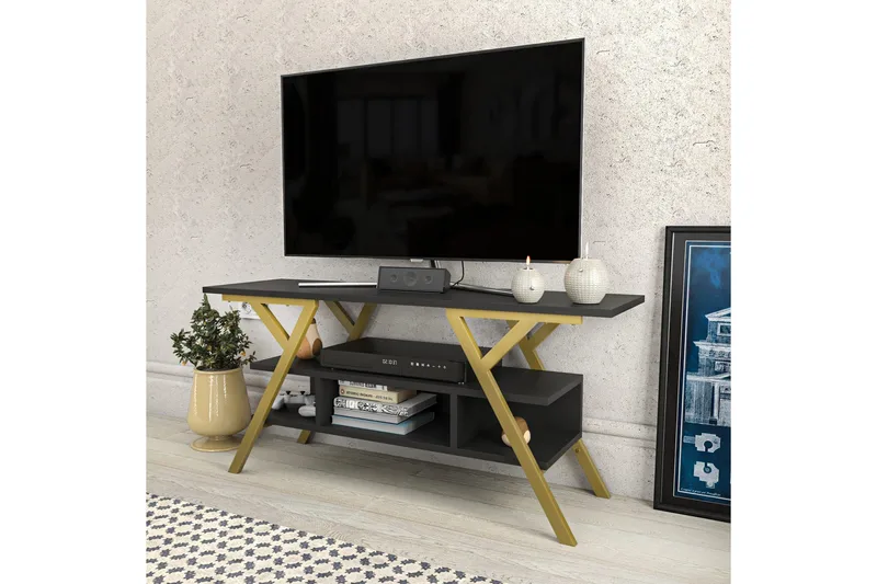 Desgrar Tv-benk 120x55 cm - Gull - Møbler - Mediamøbel & tv møbel - TV-benk & mediabenk