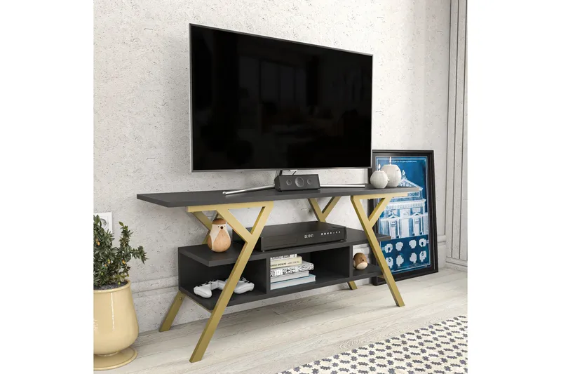Desgrar Tv-benk 120x55 cm - Gull - Møbler - Mediamøbel & tv møbel - TV-benk & mediabenk