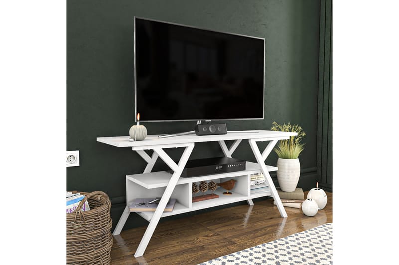 Desgrar Tv-benk 120x55 cm - Hvit - Møbler - Mediamøbel & tv møbel - TV-benk & mediabenk