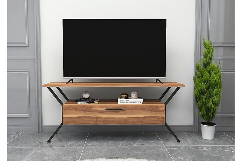 Desgrar Tv-benk 124x54 cm - Brun - TV-benk & mediabenk