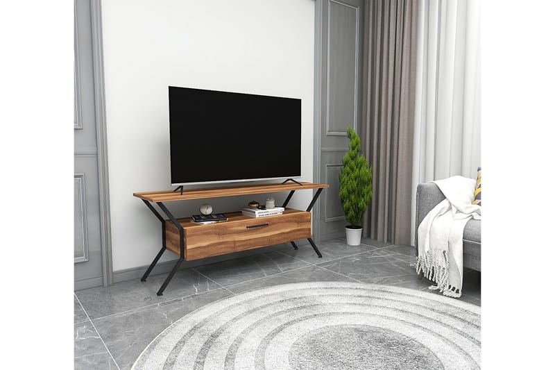 Desgrar Tv-benk 124x54 cm - Brun - TV-benk & mediabenk