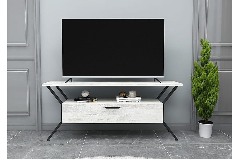 Desgrar Tv-benk 124x54 cm - Grå - TV-benk & mediabenk