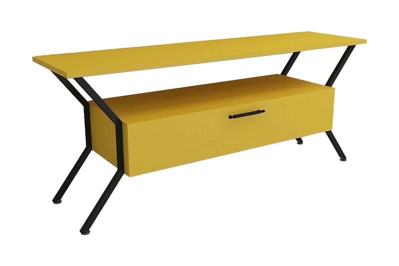 Desgrar Tv-benk 124x54 cm - Gul - Møbler - Mediamøbel & tv møbel - TV-benk & mediabenk