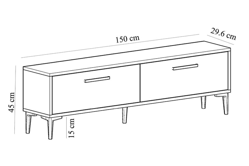 Desgrar Tv-benk 150x45 cm - Blå - Møbler - Mediamøbel & tv møbel - TV-benk & mediabenk